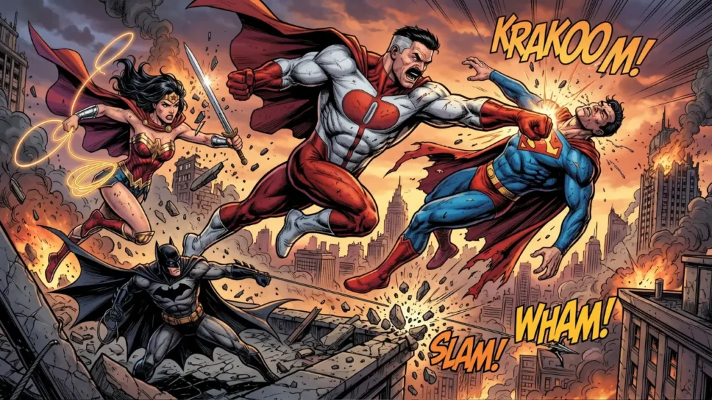 Omni-Man Defeat the Justice League