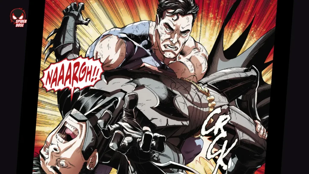 Superman breaks Batman's back
Alfred Beat Up Superman